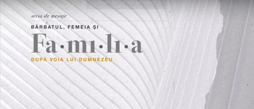 Bărbatul, Femeia și Familia dupa voia Lui Dumnezeu